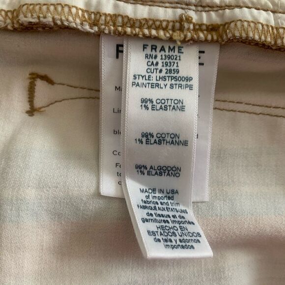 Frame l high rise straight  leg pant stripe size 25 NWT - Picture 8 of 9